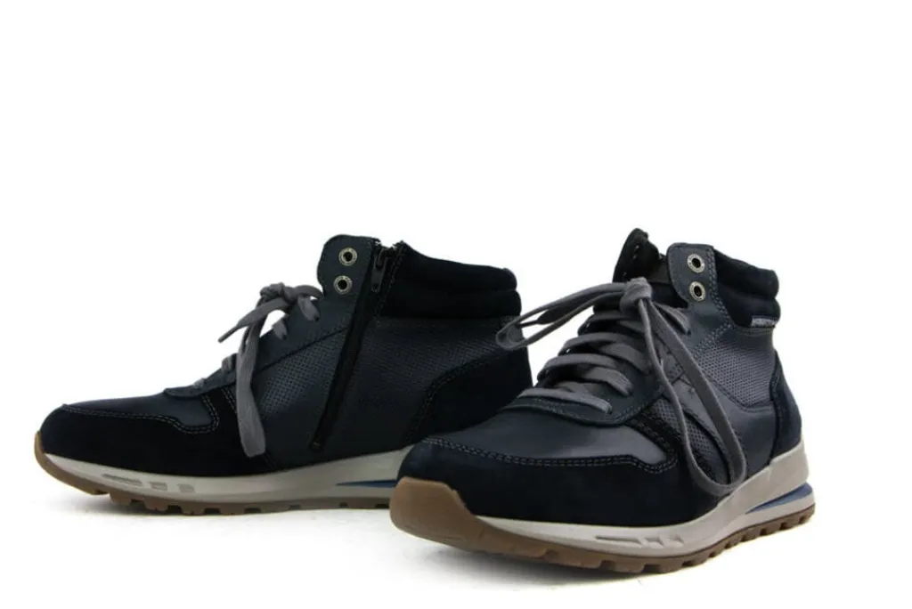 Veterschoenen^Mephisto Hoge Veterschoen Boran Blauw