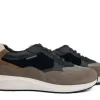Sneakers^Mephisto Sneaker Driss Warm Grey Blue Combi