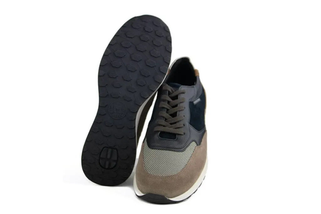 Sneakers^Mephisto Sneaker Driss Warm Grey Blue Combi