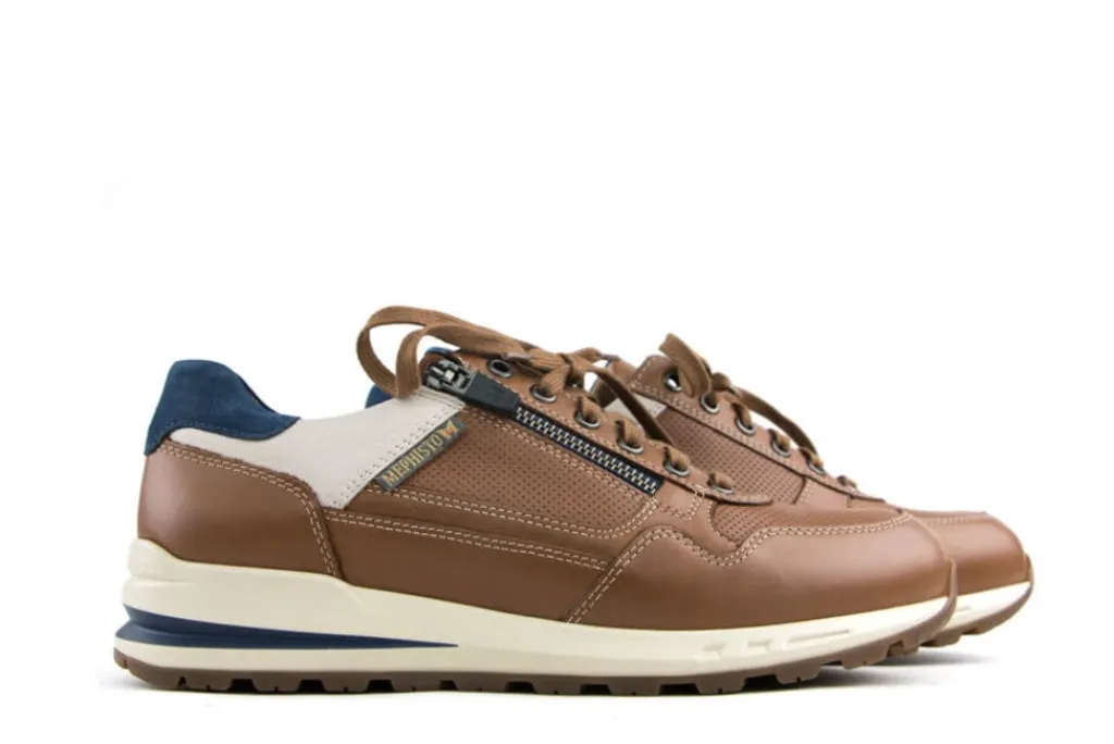Veterschoenen^Mephisto Veterschoen Bradley Randy Bruin