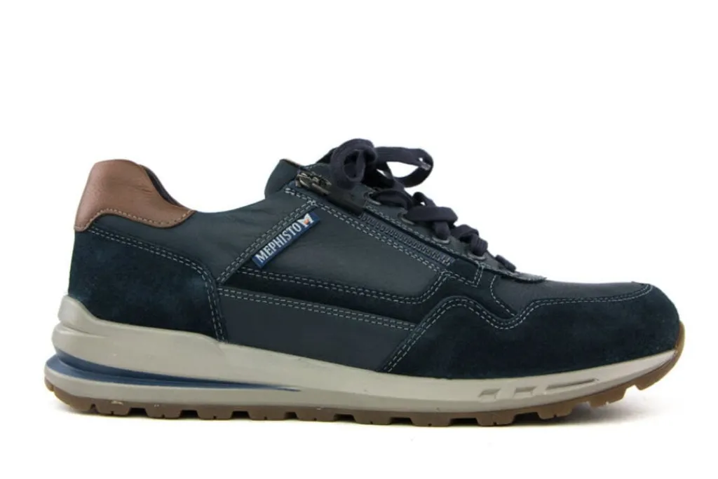 Veterschoenen^Mephisto Veterschoenen Bradley Velsport Blauw