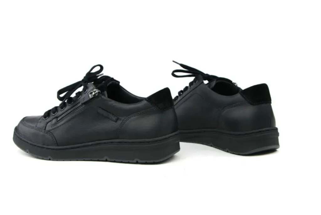 Veterschoenen^Mephisto Veterschoenen Jeremy Kansas Zwart