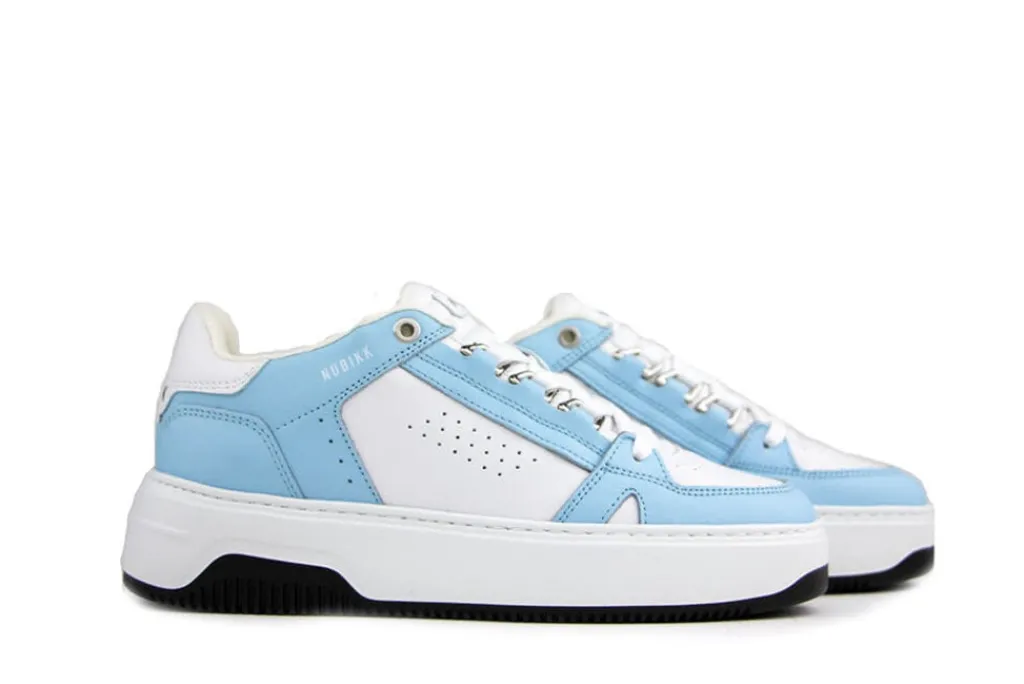 Sneakers^Nubikk Basket Buxton White Leather Blue