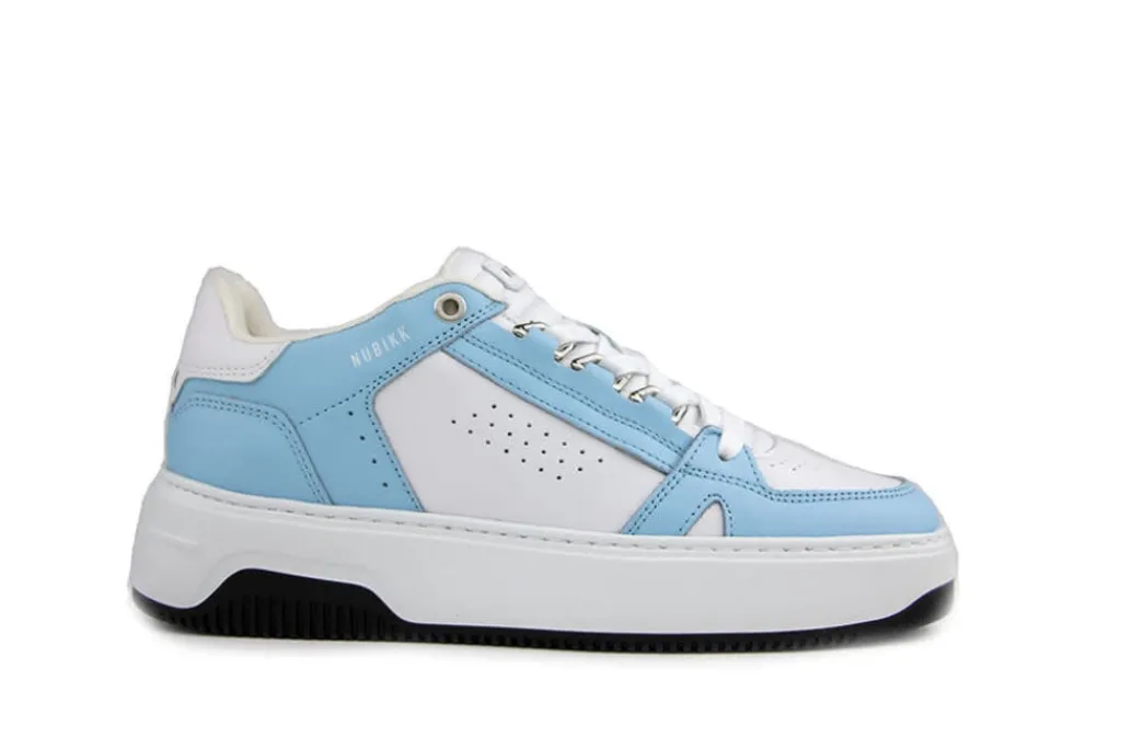 Sneakers^Nubikk Basket Buxton White Leather Blue