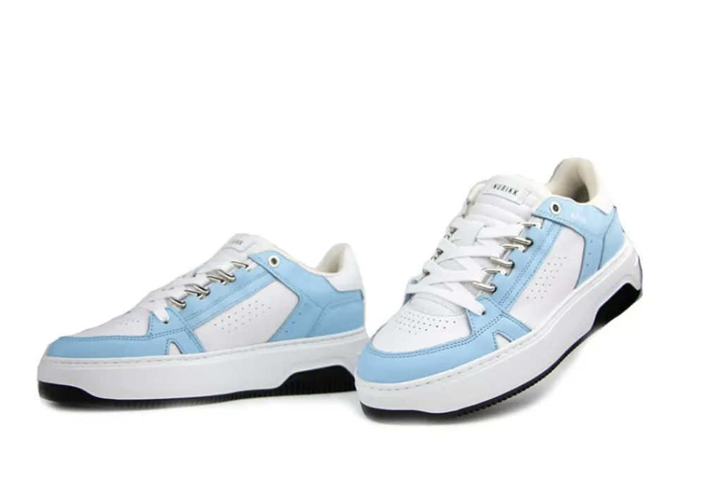 Sneakers^Nubikk Basket Buxton White Leather Blue