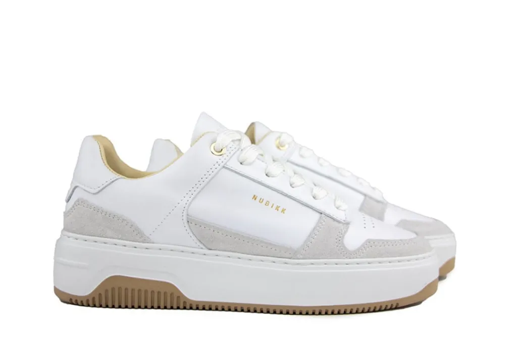 Sneakers^Nubikk Basket Court White Combi Suede