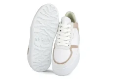 Sneakers^Nubikk Bayou Platform White Leather Taupe