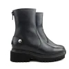 Veterboots En Bikerboots^Nubikk Biker Boots Fae Leva Fur Black Leather