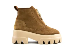 Veterboots En Bikerboots | Enkellaarzen^Nubikk Boots Flore Rock Fur Cognac Suede