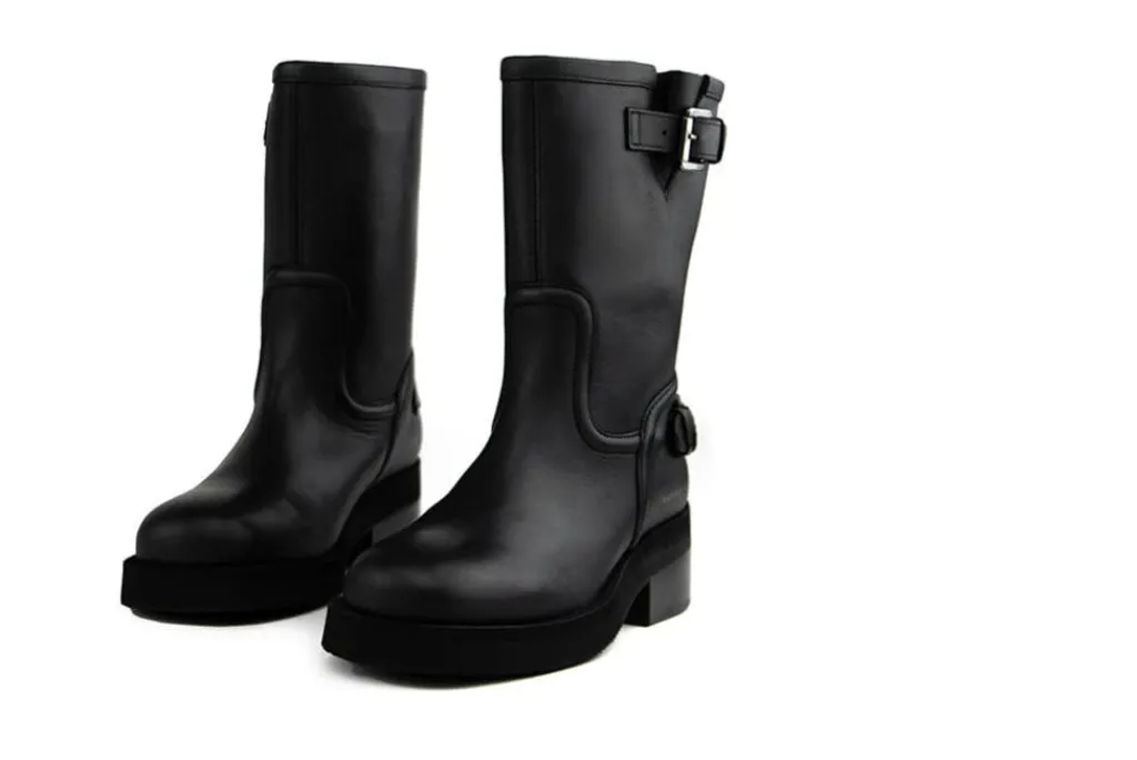 Veterboots En Bikerboots^Nubikk Eve Leva Black Leather