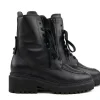 Veterboots En Bikerboots^Nubikk Fae Bobbi Black Leather