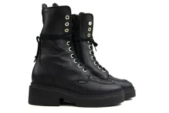 Veterboots En Bikerboots^Nubikk Finn Aubine Black Leather