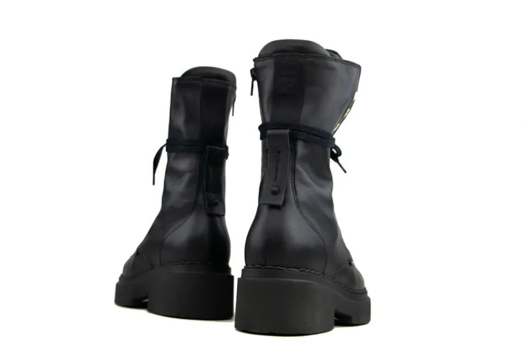 Veterboots En Bikerboots^Nubikk Finn Aubine Black Leather