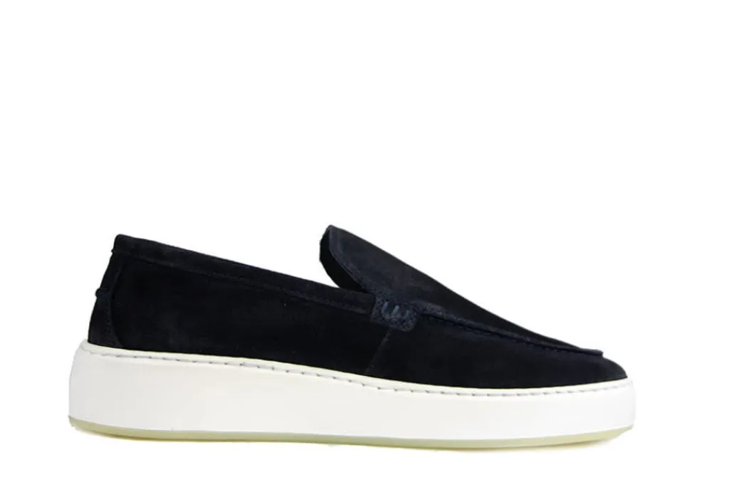 Loafers / Instappers^Nubikk Jiro Mio Dark Blue Suede