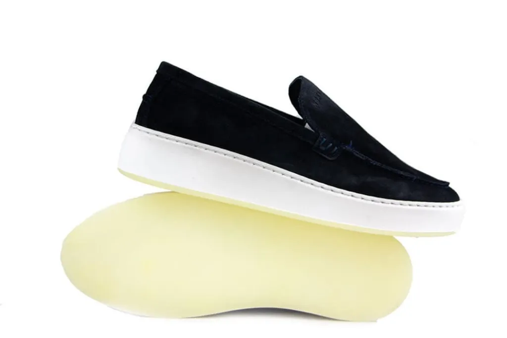 Loafers / Instappers^Nubikk Jiro Mio Dark Blue Suede