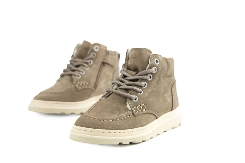 Veterboots^Nubikk Jonah Polar Fur JR Taupe Suede