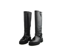 Veterboots En Bikerboots^Nubikk Laarzen Frankie Leva Black Leather