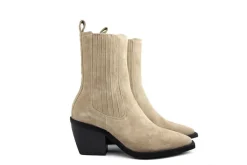 Enkellaarzen^Nubikk Liv Loua Taupe Suede