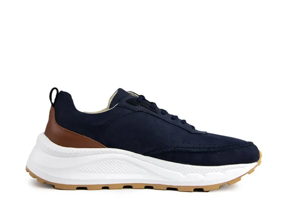 Sneakers^Nubikk Oberon Reese Navy Suede Brown