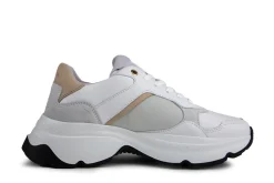 Sneakers^Nubikk Ross Jaden White Leather Taupe