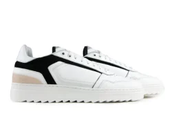 Sneakers^Nubikk Sneakers Cliff Cane Wit Zwart Nude