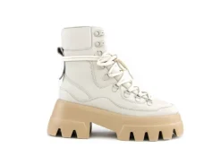 Veterboots En Bikerboots^Nubikk Veterboots Beige Flore Montagne Ice Coffee