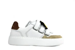 Sneakers | Klittenbandschoenen^Nubikk Vince Straps Kids White Leather Brown