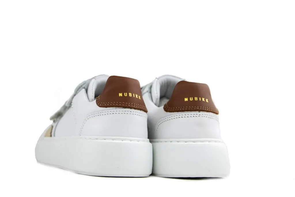 Sneakers | Klittenbandschoenen^Nubikk Vince Straps Kids White Leather Brown