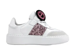 Sneakers^Nubikk Vince Wing K White Combi Glitter Pink