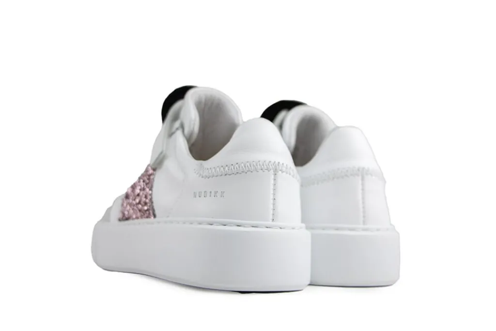 Sneakers^Nubikk Vince Wing K White Combi Glitter Pink
