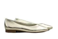 Ballerina's | Loafers / Instappers^Paul Green Ballerina Nappa Metallic Platino