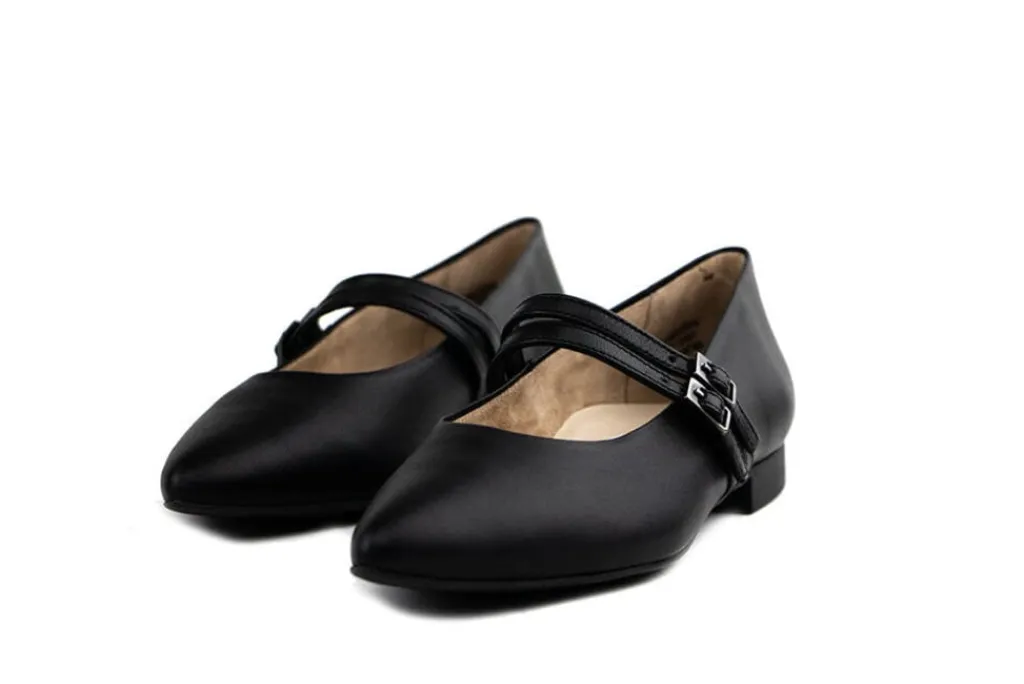 Pumps | Loafers / Instappers^Paul Green Bandschoen Black Softnappa