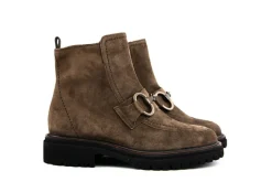 Enkellaarzen^Paul Green Enkellaars Bit Soft Suede Earth
