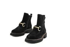 Enkellaarzen^Paul Green Enkellaars Bit Soft Suede Black