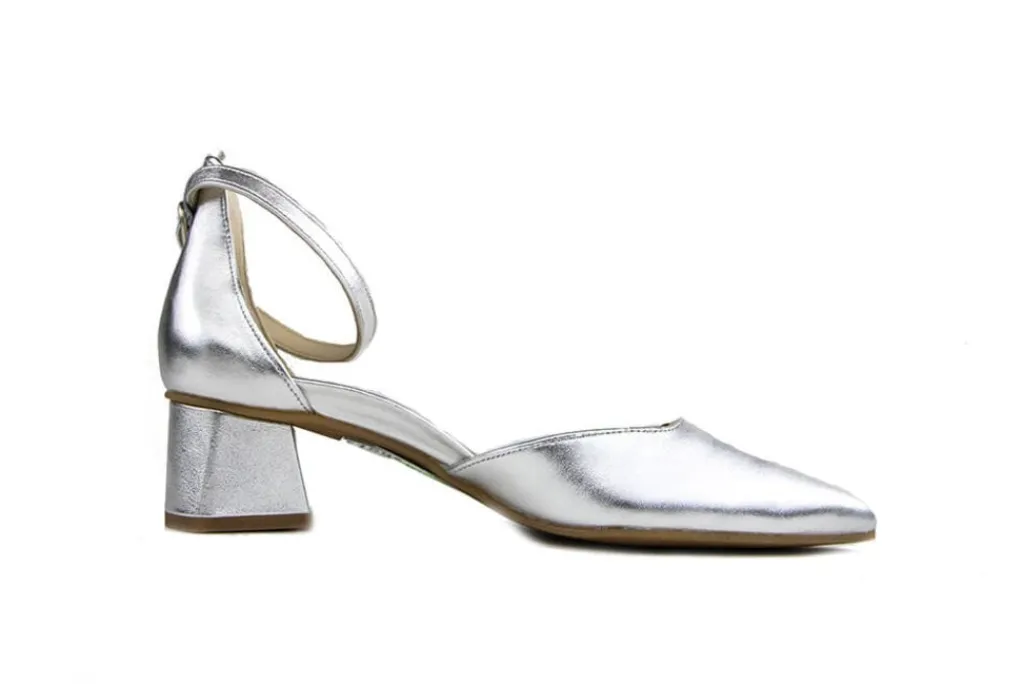 Pumps^Paul Green Pump met Band Nappa Metallic Alu