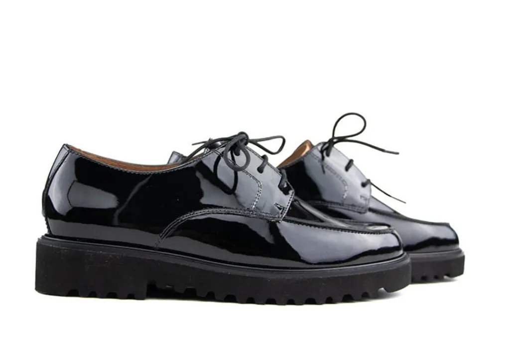 Veterschoenen^Paul Green Veter Softlack Schwarz