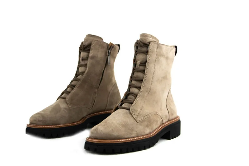 Veterboots En Bikerboots^Paul Green Veterboot Soft Suede Antelope