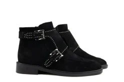 Enkellaarzen^Pertini Enkellaars Black Faraon Studs