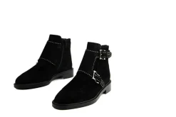 Enkellaarzen^Pertini Enkellaars Black Faraon Studs