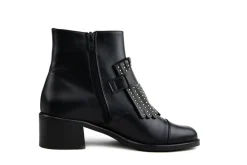 Enkellaarzen^Pertini Enkellaars Studs Cesar Black