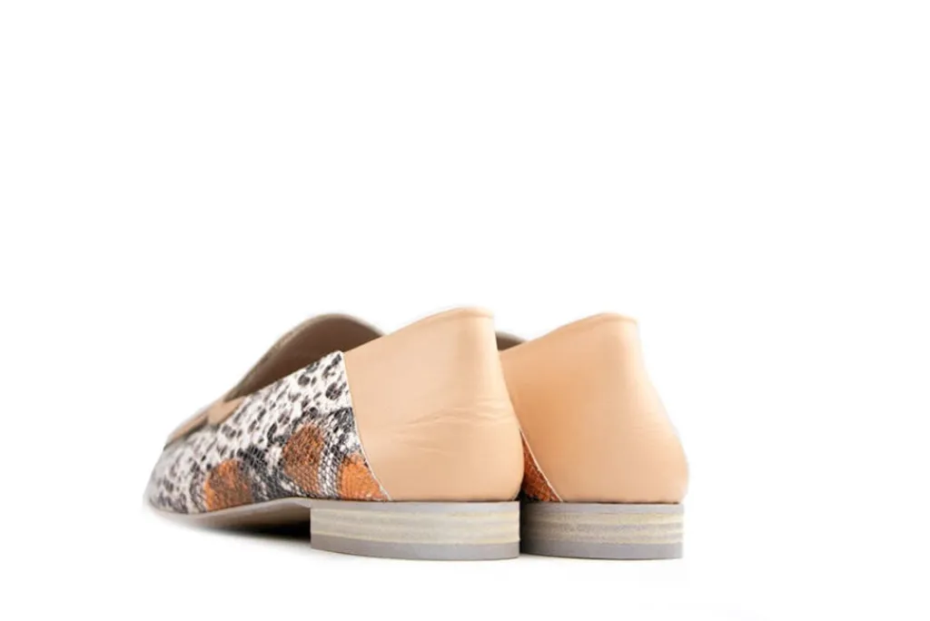 Instappers | Loafers / Instappers^Pertini Loafer Shimmer Roze Oranje Snake