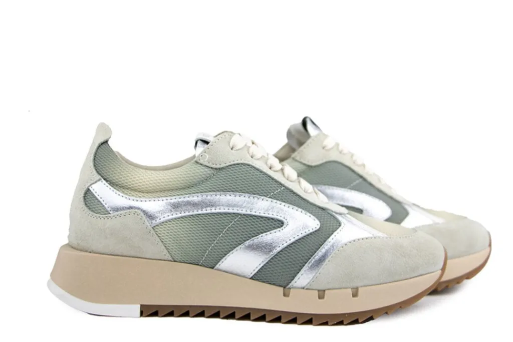 Sneakers^Piedi Nudi Sneaker Vava 01.15 Ecru Silver