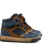 Sneakers^Pinocchio Hoge Sneaker Donkerblauw Combi