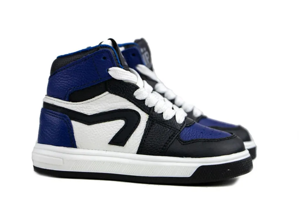 Sneakers^Pinocchio Hoge Sneaker Kobalt Combi