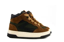 Sneakers^Pinocchio Hoge Sneaker Middenbruin Combi