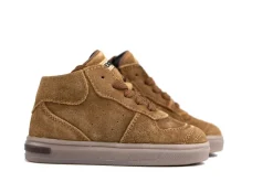 Sneakers^Pinocchio Hoge Sneaker Mid Brown Suede Combi