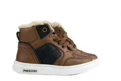 Sneakers^Pinocchio Hoge Sneaker Mid Brown Combi