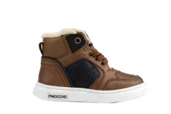 Sneakers^Pinocchio Hoge Sneaker Mid Brown Combi