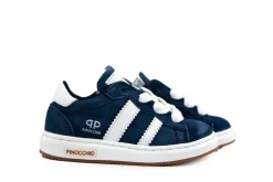 Sneakers^Pinocchio Sneaker Donkerblauw Suede Combi