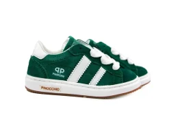 Sneakers^Pinocchio Sneaker Groen Suede Combi